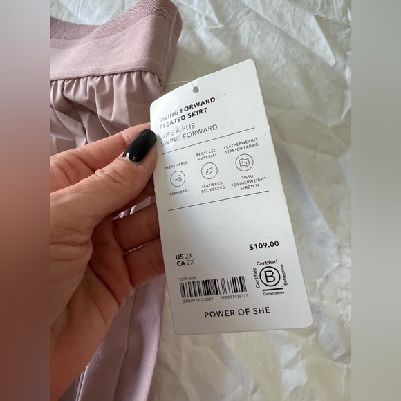 Athleta | Women's Plus Size 2X Swing Forward Pull Pleated Pull On Skirt NWT - Picture 5 of 8